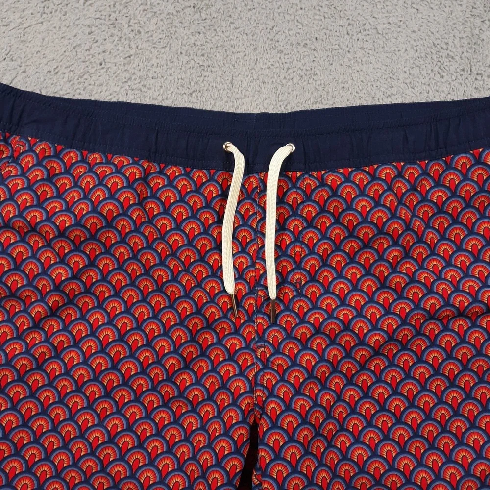 Fair Harbor Shorts Mens L Red Elastic Waist Lined Athletic Gym Beach Workout
